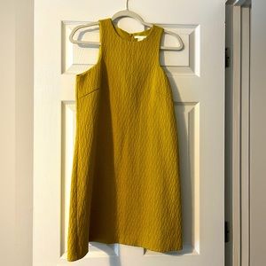 H&M mustard yellow textured dress